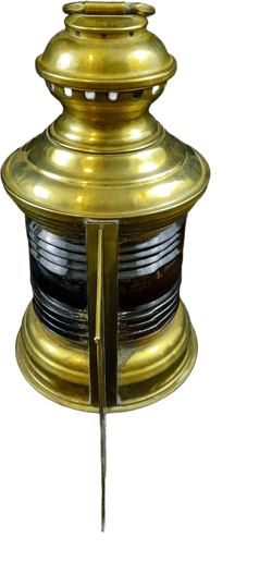 Bow lantern, Antique National Marine Lamp Co, Brass