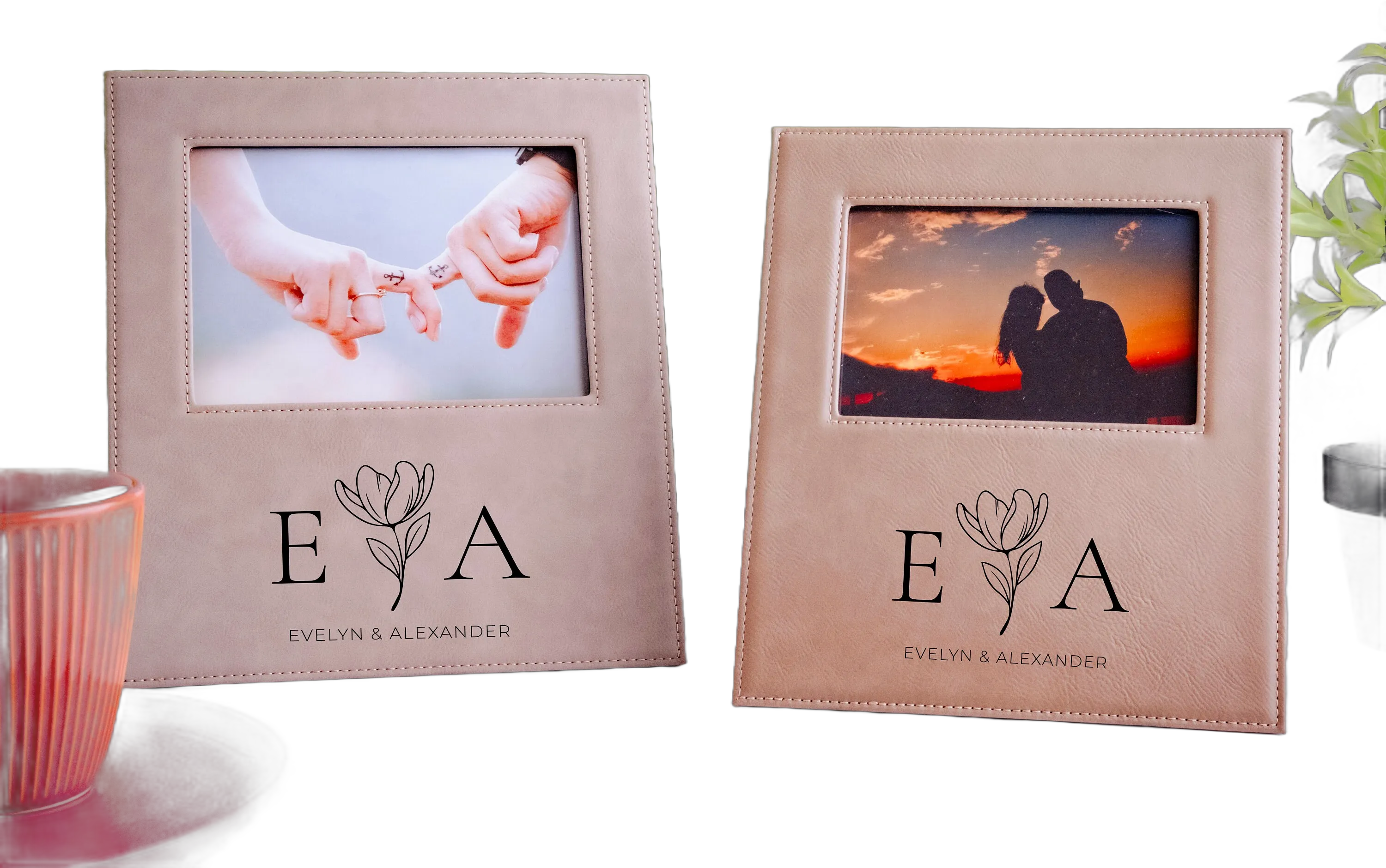 Personalized Photo Frame, Custom Leather Photo Frame, Father&#39;s Day Gift, Family Memories, Mother&#39;s Day Gift, Family Photo Album, Christmas