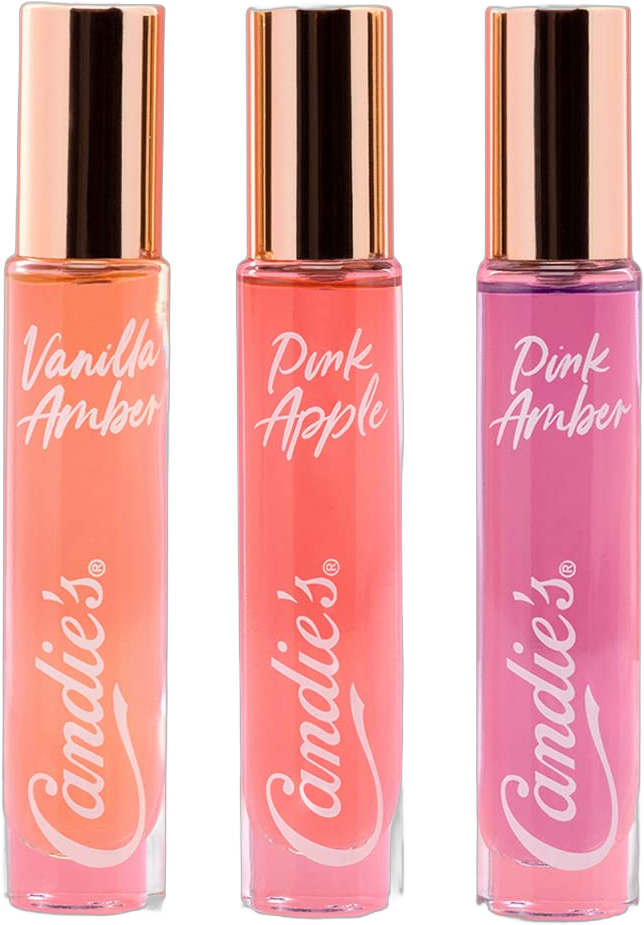 CANDIE'S Mist Travel Spray for Her Perfumes for Women, Trio Set Pink Amber, Pink Apple, & Vanilla Amber, Women's Fragrances Gift Sets - 3 X 0.5 fl oz